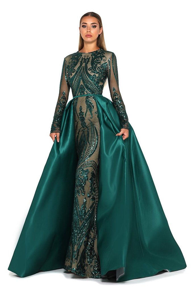 1705 Long Sleeve Emerald Yasmins Bridal 1705 Long Sleeve Emerald Yasmins Bridal