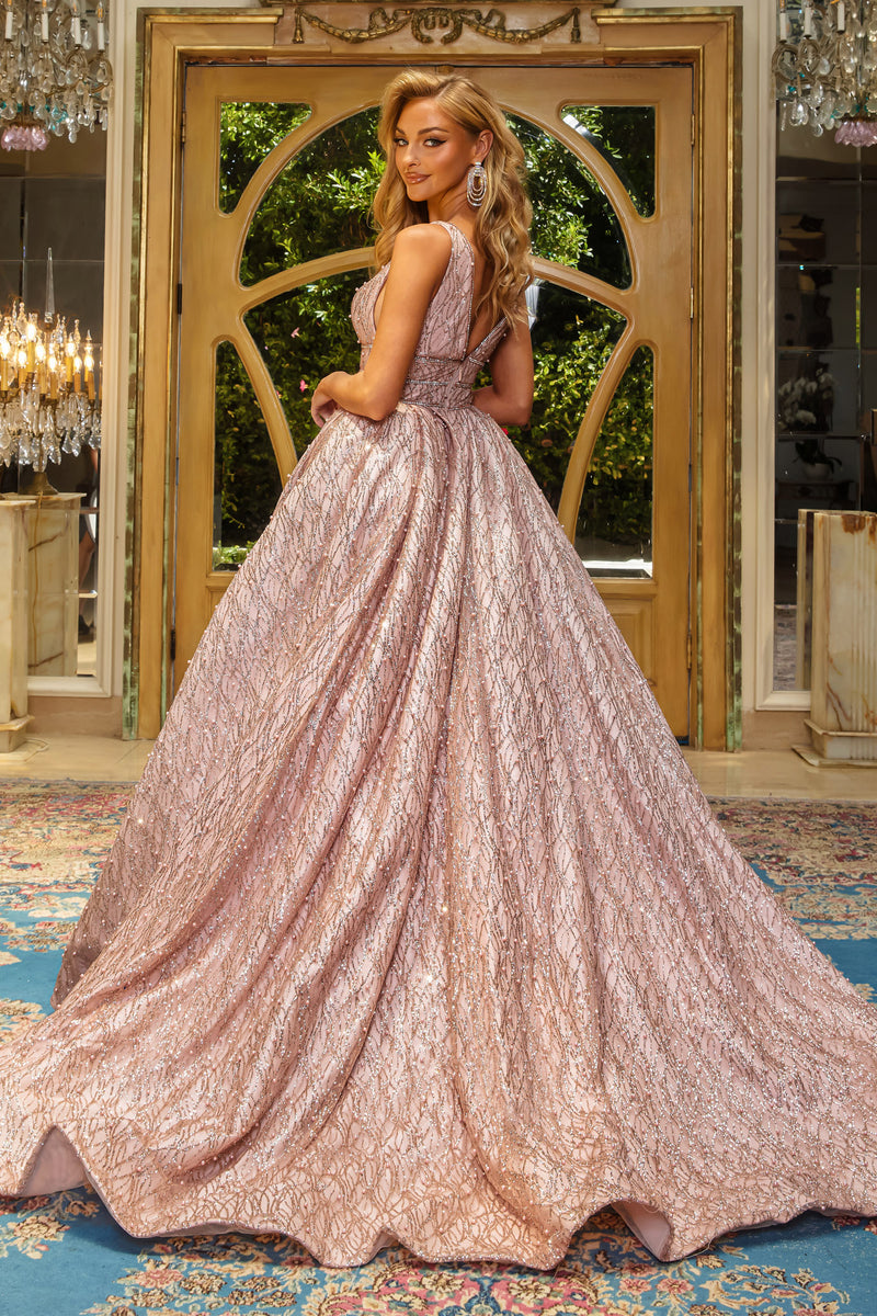 CINDERELLA GOWN ROSE GOLD – Yasmins Bridal - Main Image
