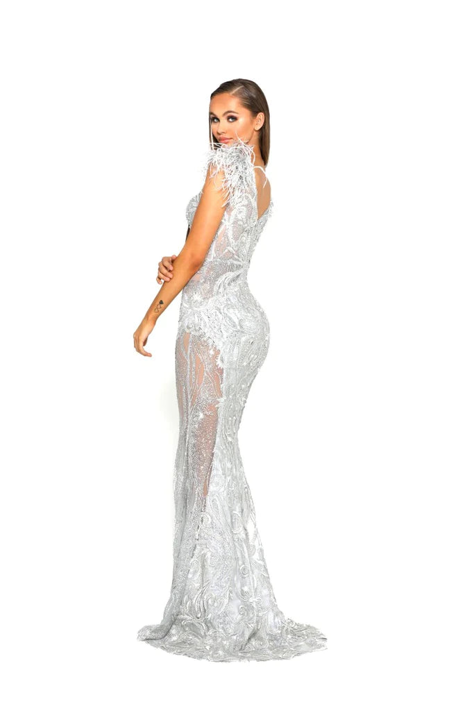 PS1986 FUFU GOWN SILVER
