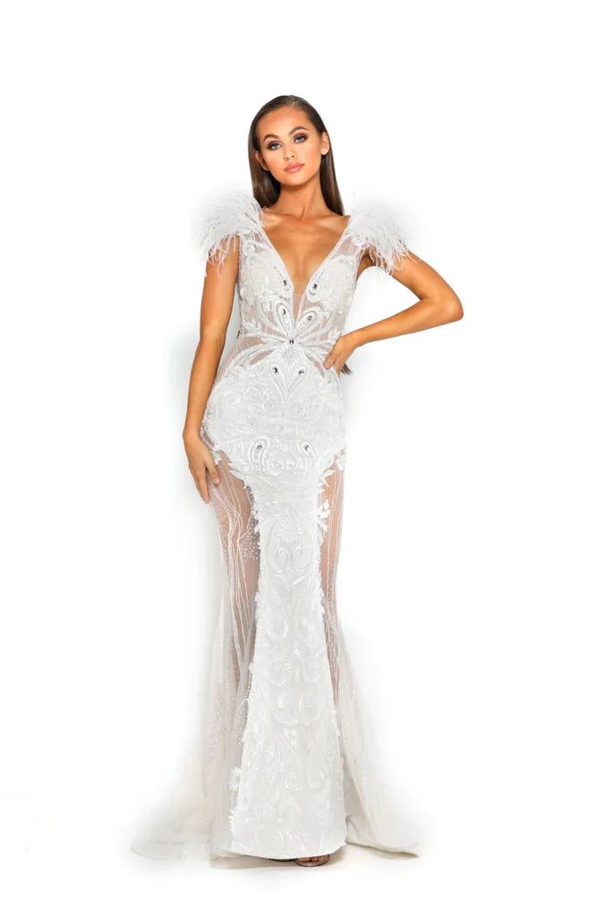 PS1986 FUFU GOWN WHITE