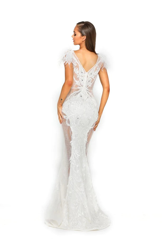 PS1986 FUFU GOWN WHITE